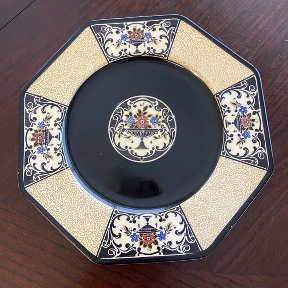 Antique 1908 Wedgwood Imperial Porcelain Nanette Pattern Octagonal Snack Plate - Picture 1 of 12